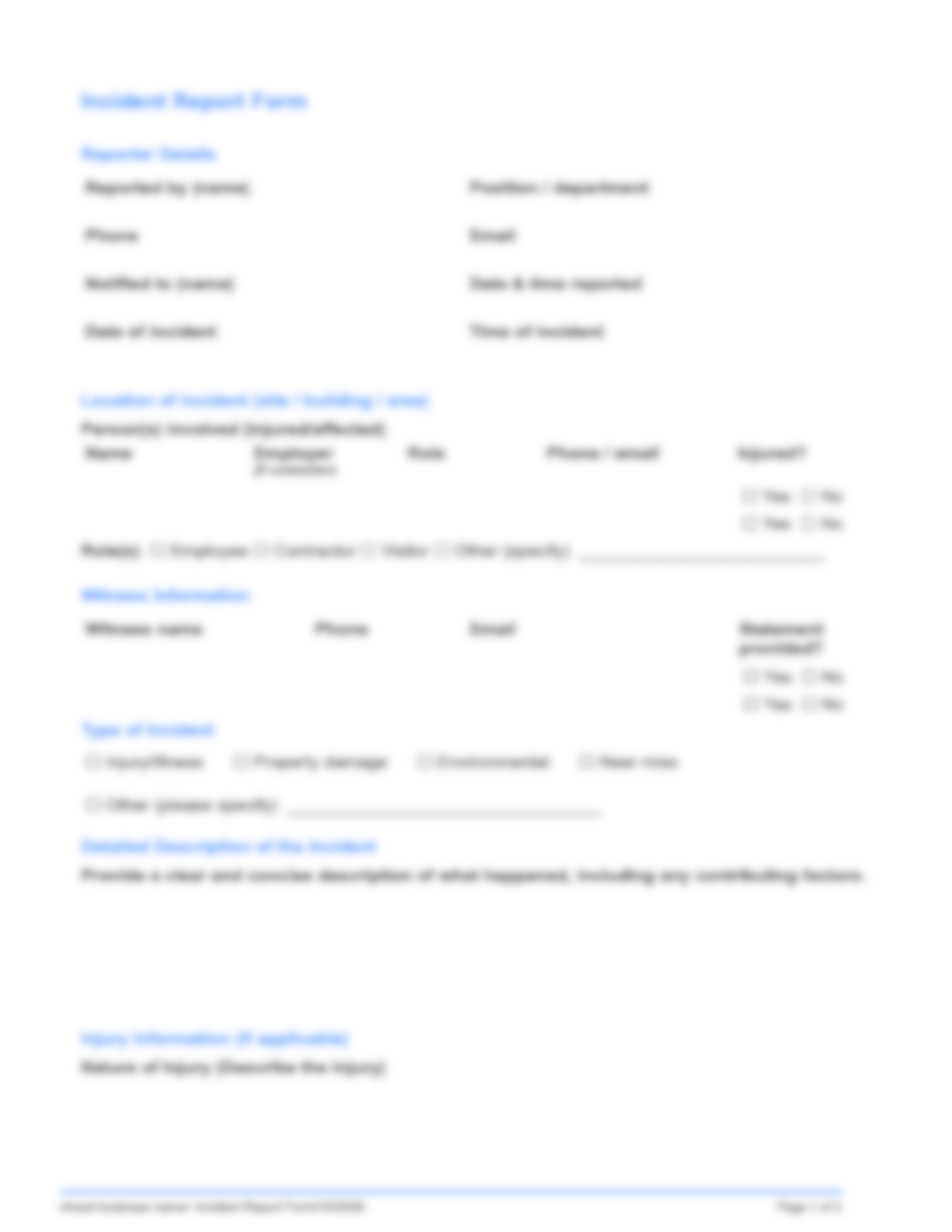 Incident Report
